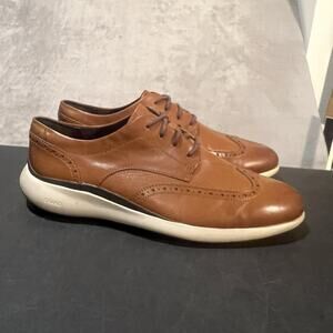 Cole Haan Grand Troy Wingtip Men's 10 Brown C33192 Casual Dress Shoes